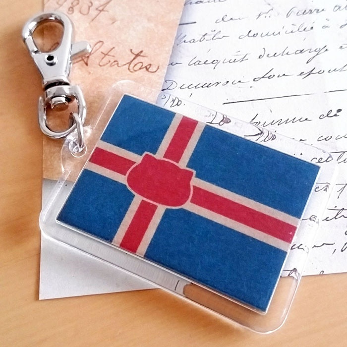 アイスランド×猫キーホルダー にゃんこっきKHその6