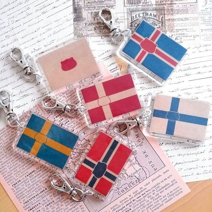 アメリカ×猫キーホルダー にゃんこっきKHその8