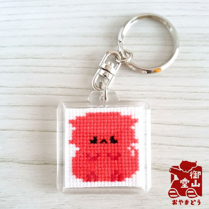わさからもみじ ぽってりおすわり姿の刺繍キーホルダー(3個セット)