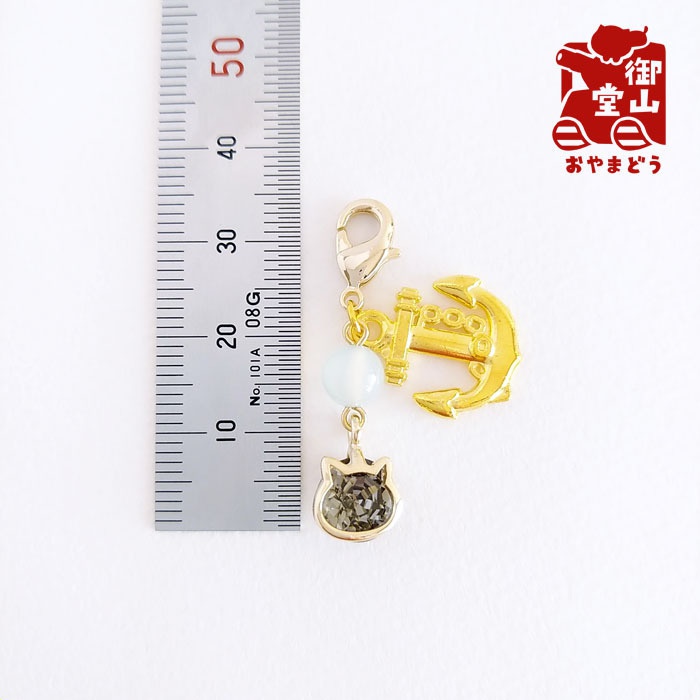 煌く自衛隊 海自ファスナーチャーム 自衛隊モチーフアクセサリー・ファスナーチャームの陣 海上自衛隊-猫x錨-