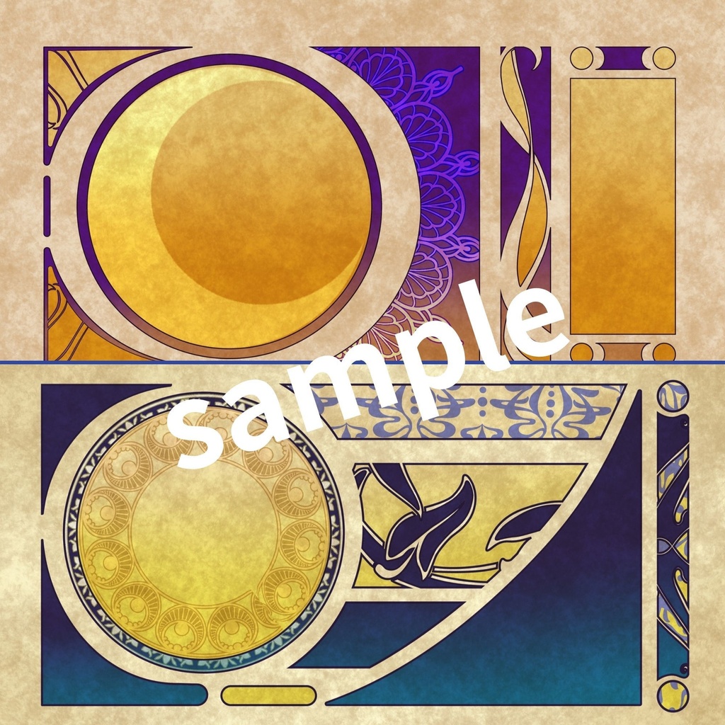 【お買い得】アールヌーボー背景素材 バラエティパック40種