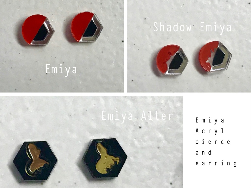 弓アクリル耳飾り