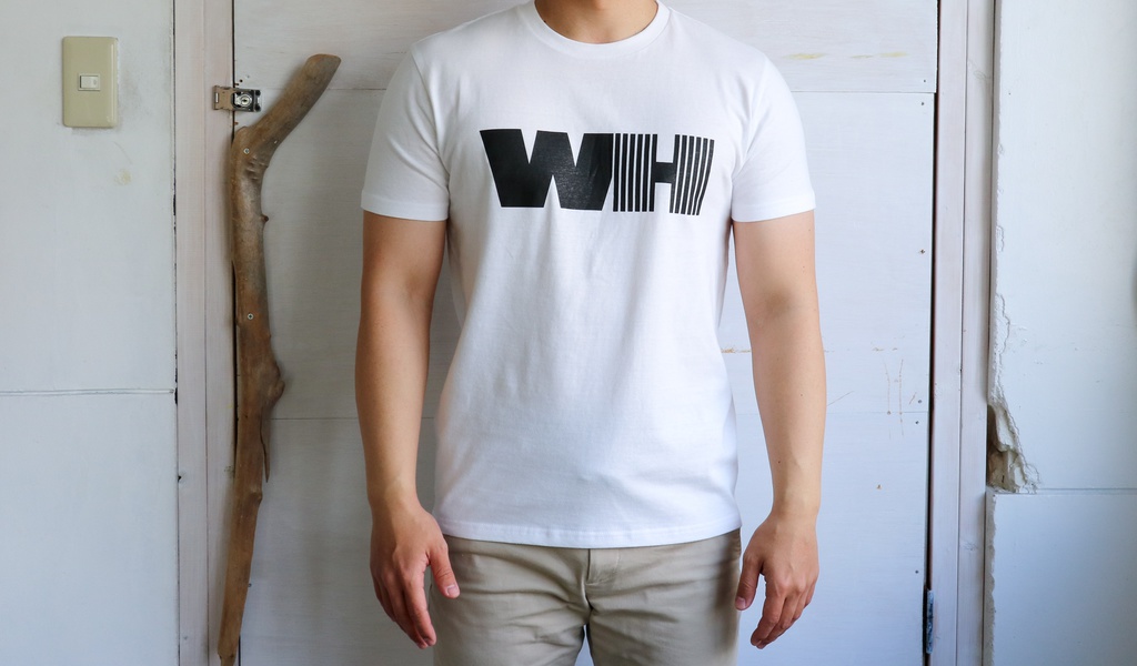 WORKOUT HACKER公式オリジナルTシャツ 大ロゴ(白)