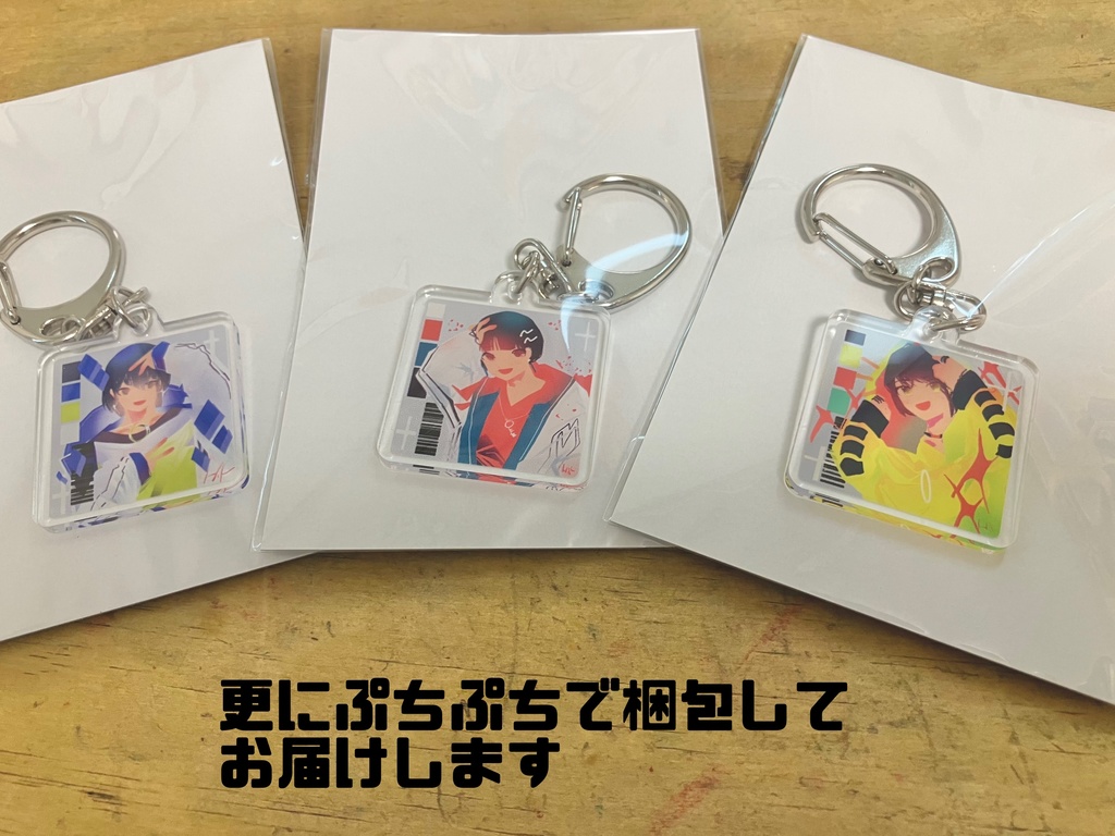 正方形アクリルキーホルダー