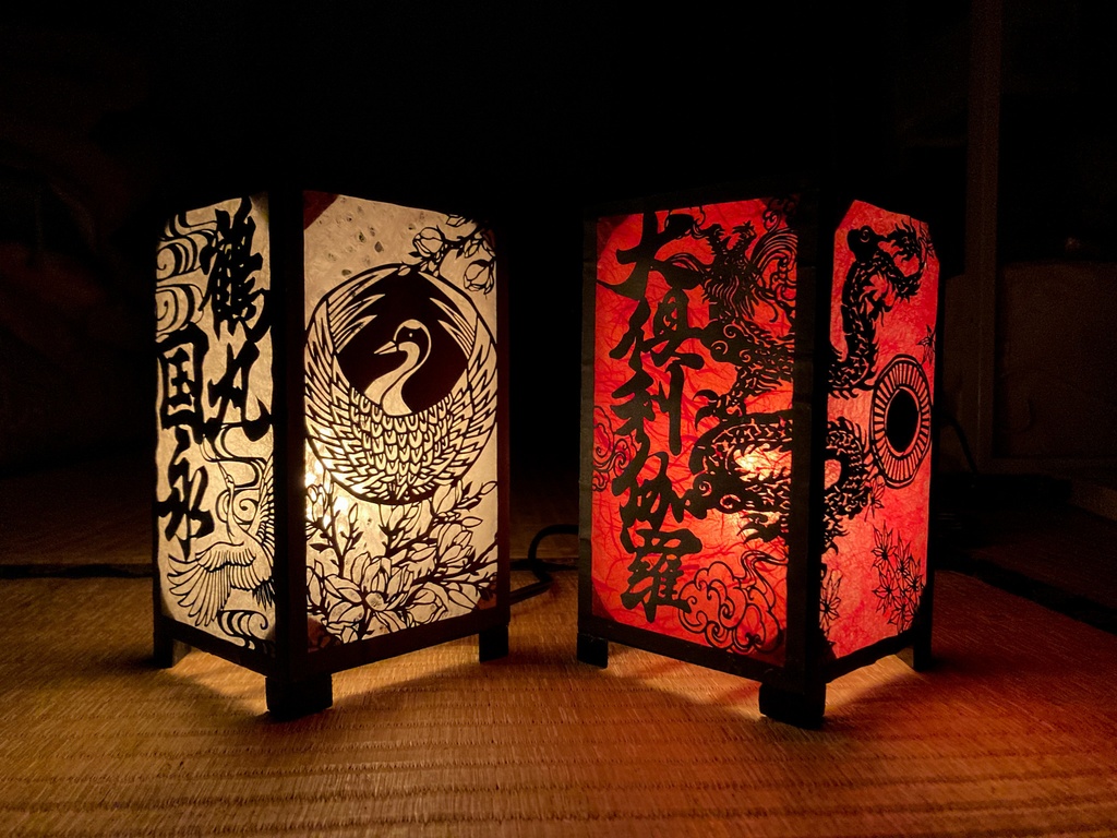 双騎出陣記念「鶴丸国永・大倶利伽羅」推し灯籠(大)