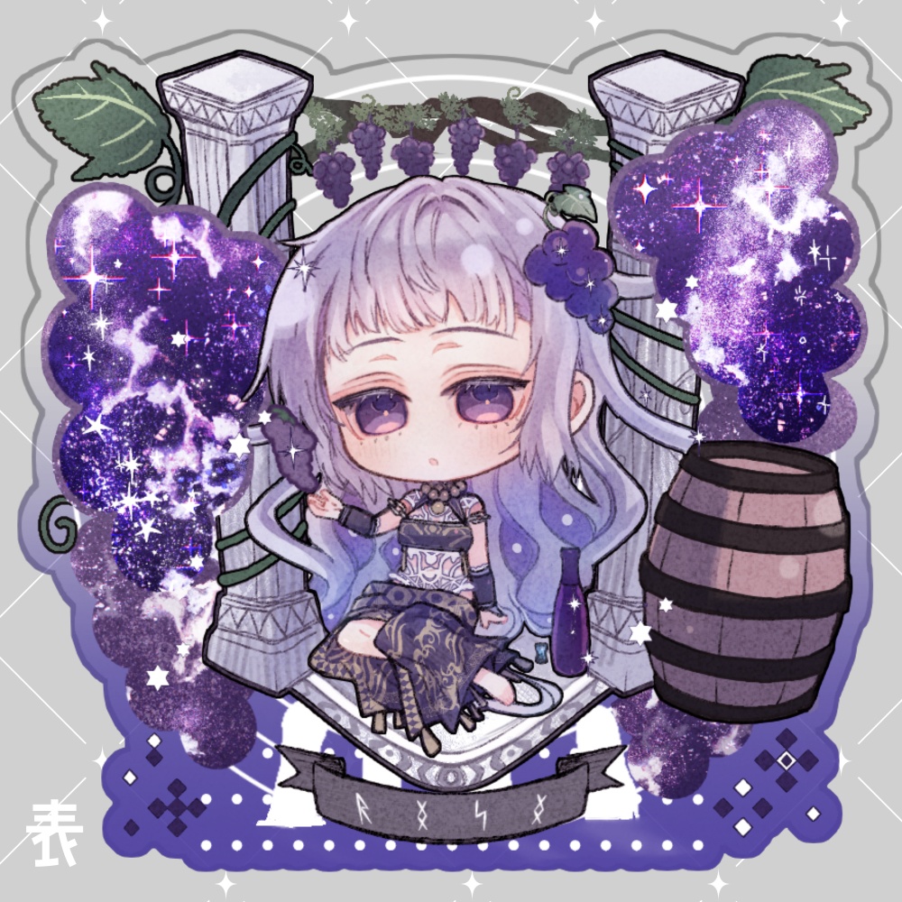 【創作/アクリルキーホルダー01】紫の巨人