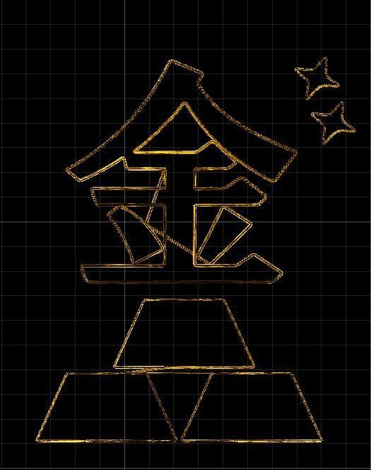 Neon bulletin board Chinese characters2