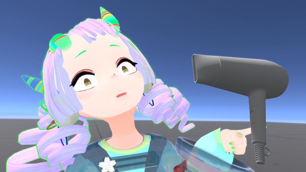 【VRChatワールドギミック】PB対応ドライヤー