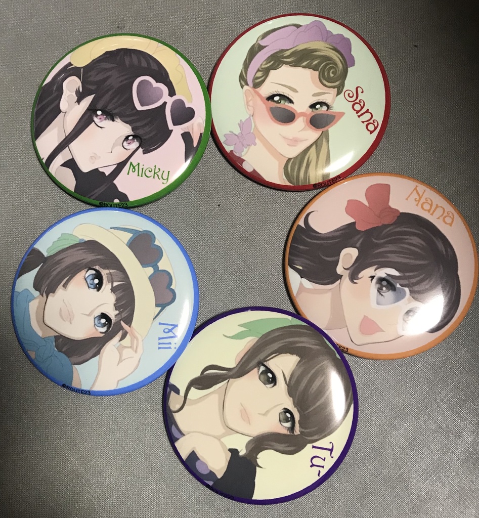 ROUTE23イラスト缶バッジ