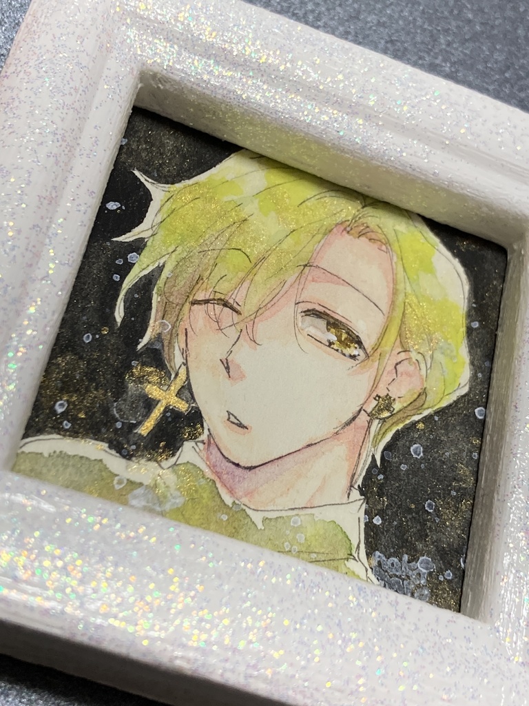 ミニ原画(創作男子・三倉)