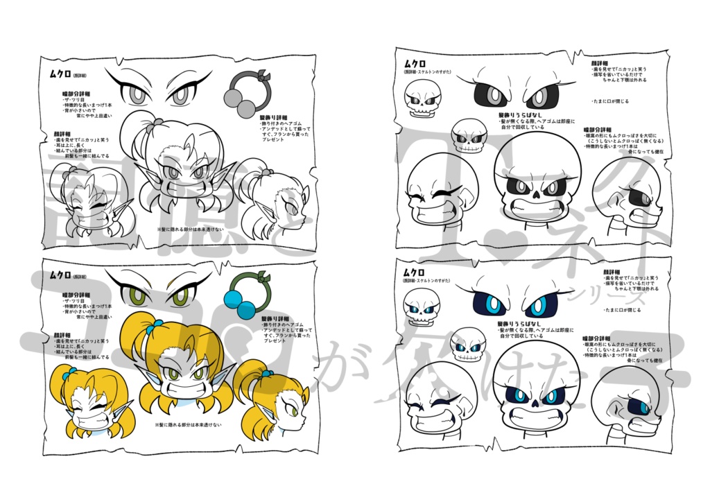 記憶とココロが欠けた子 1章 キャラクターブック