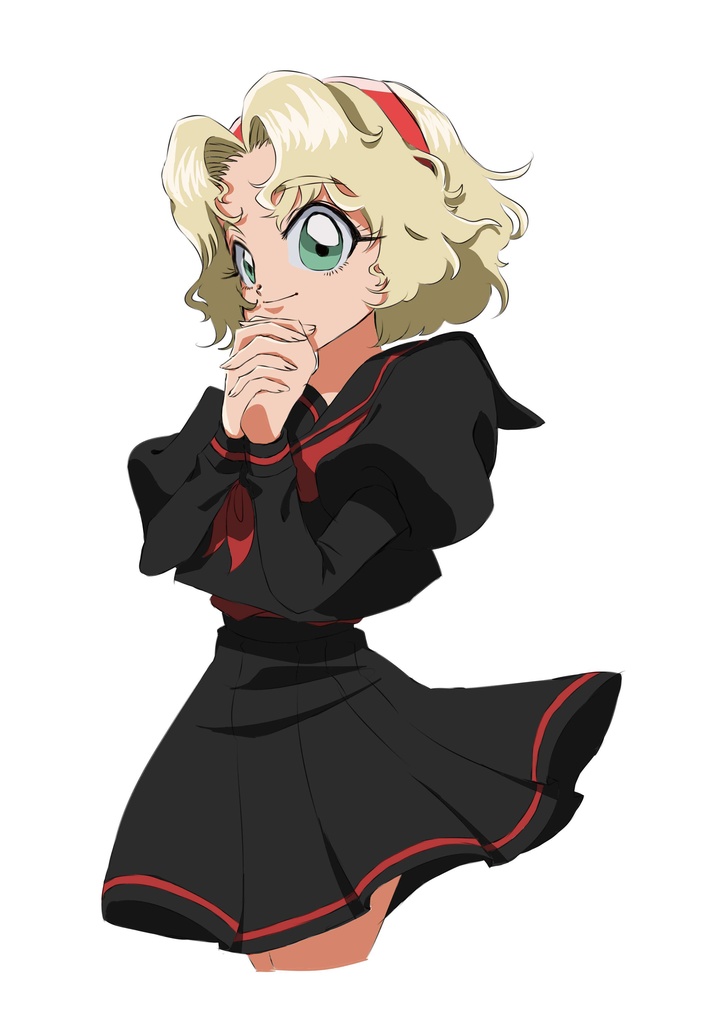 黒セーラーな女の子