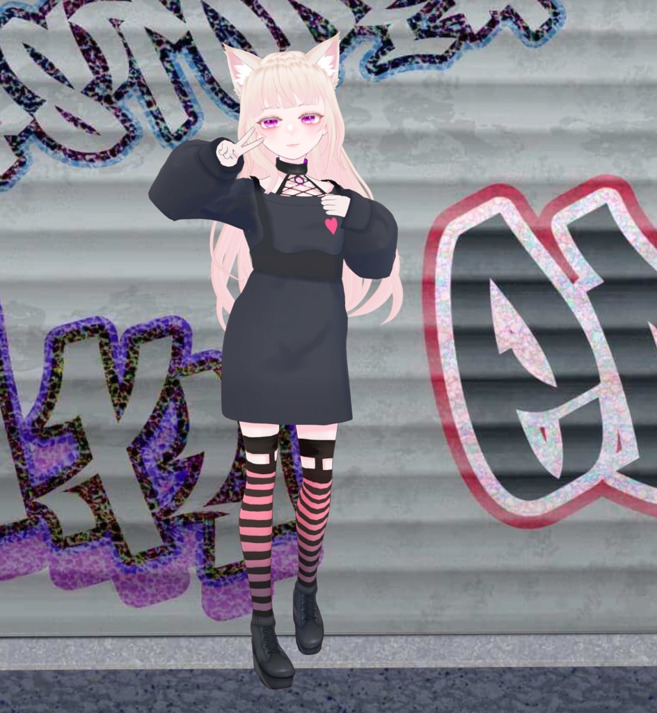 【限定1点】オリジナル3Dモデル ねこみみパンク少女【販売終了】