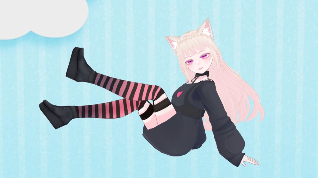 【限定1点】オリジナル3Dモデル ねこみみパンク少女【販売終了】