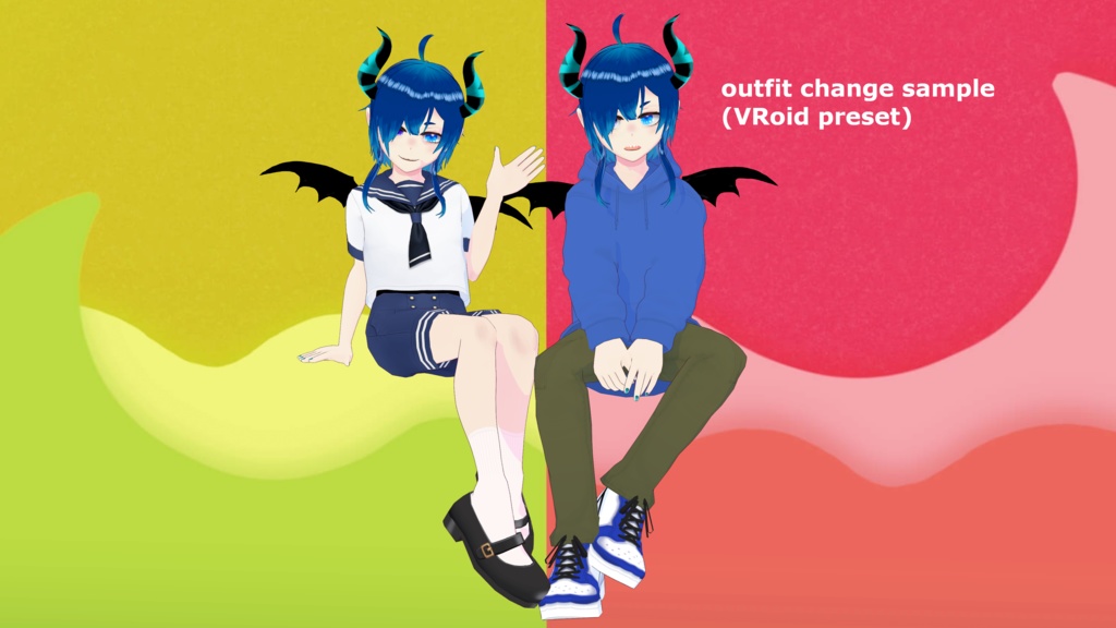 【限定1点】オリジナル3Dモデル ポップ着物悪魔少年【販売終了】