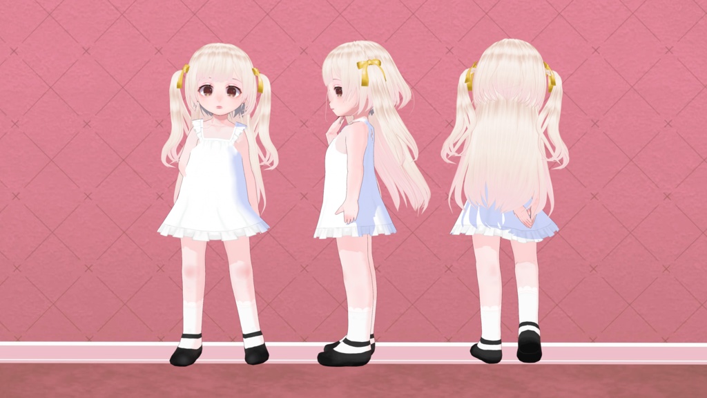 汎用ちびモデル まのちゃん/Vroid製オリジナルVRMモデル(VRoidファイル同梱)