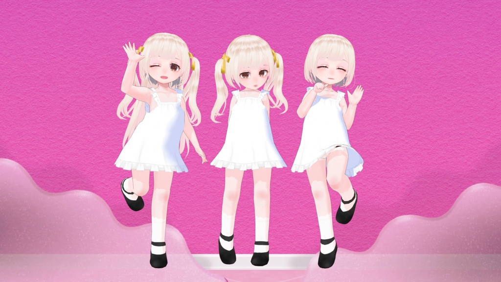 汎用ちびモデル まのちゃん/Vroid製オリジナルVRMモデル(VRoidファイル同梱)