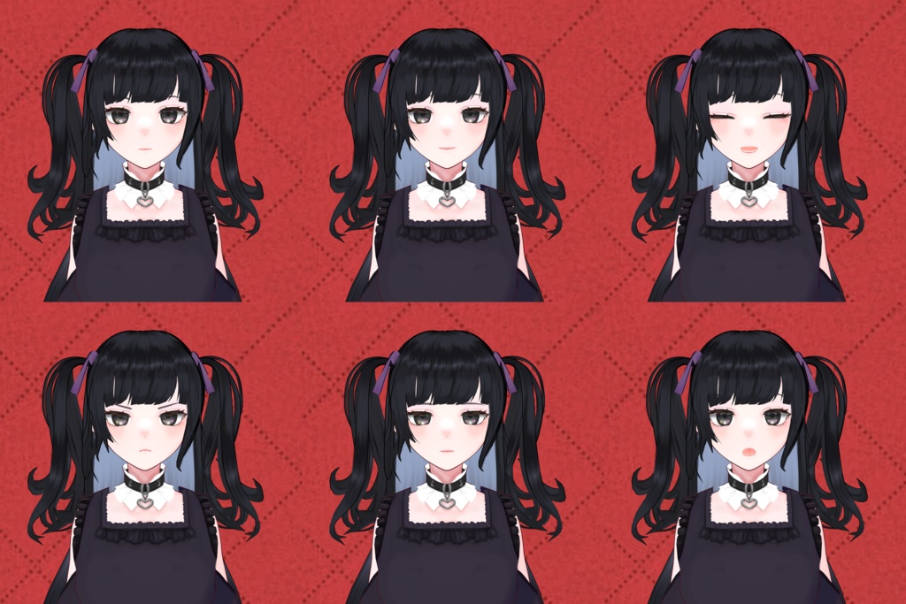 【限定1点】黒髪黒目ゴシック×地雷ミックス少女【販売終了】