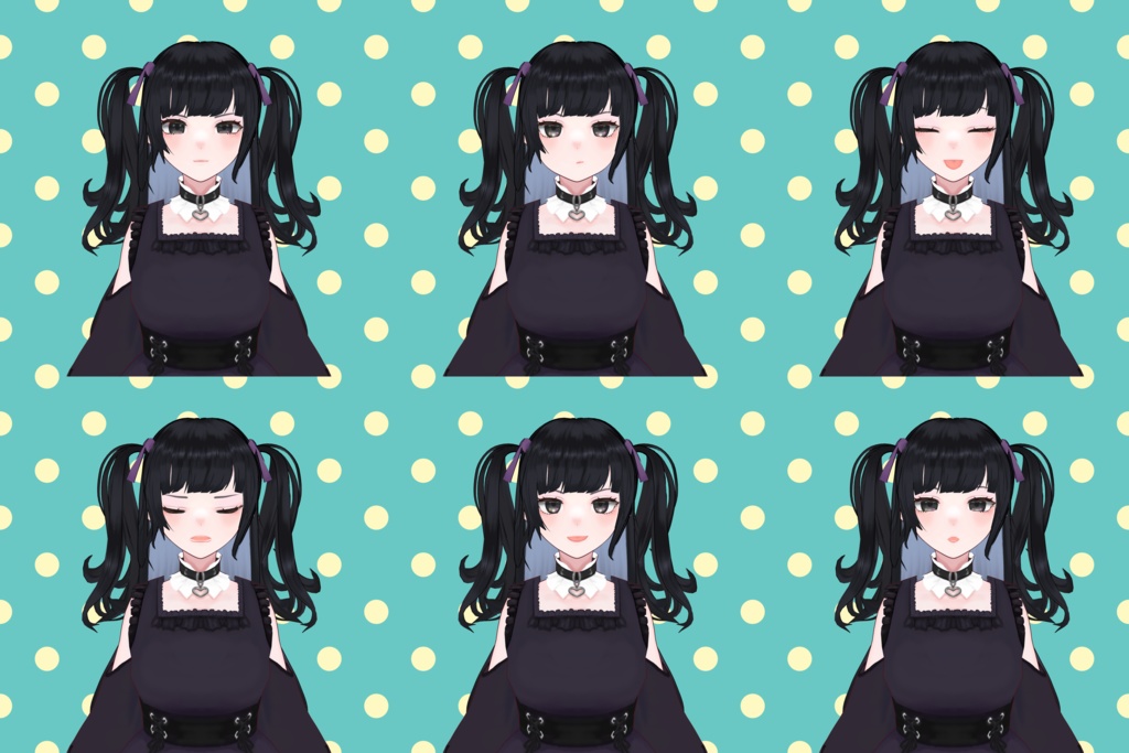 【限定1点】黒髪黒目ゴシック×地雷ミックス少女【販売終了】