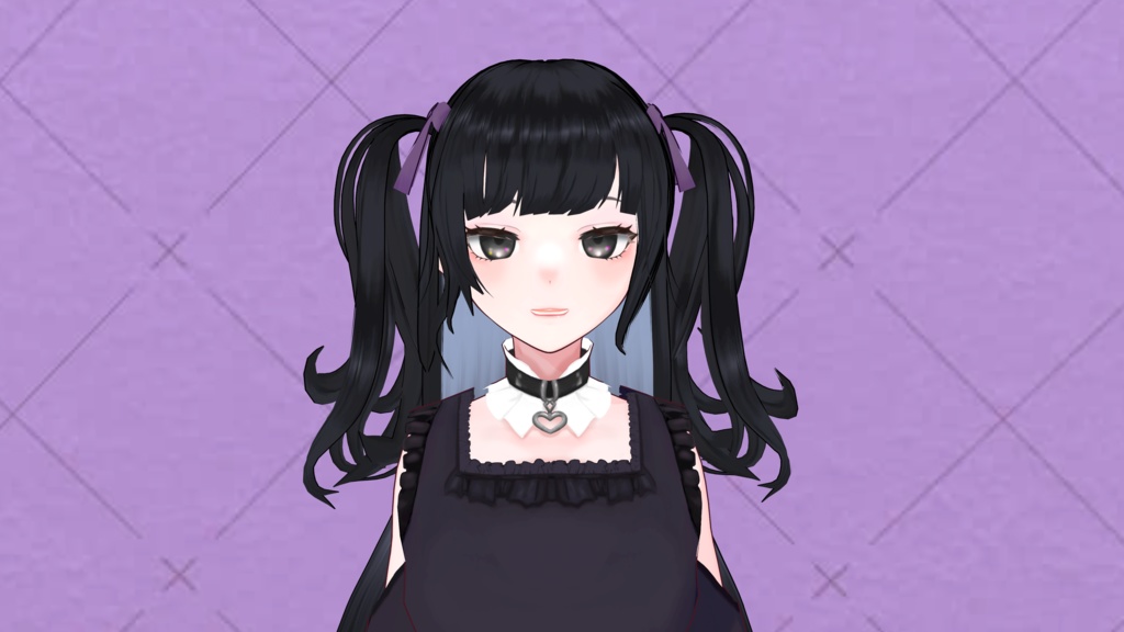 【限定1点】黒髪黒目ゴシック×地雷ミックス少女【販売終了】