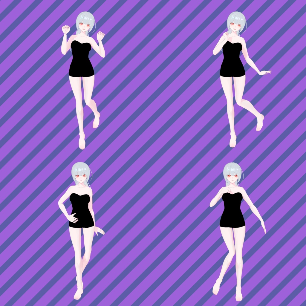 【無料 / Free】VRMお人形遊びPC版/Fumifumi用ポーズ集(全16種)