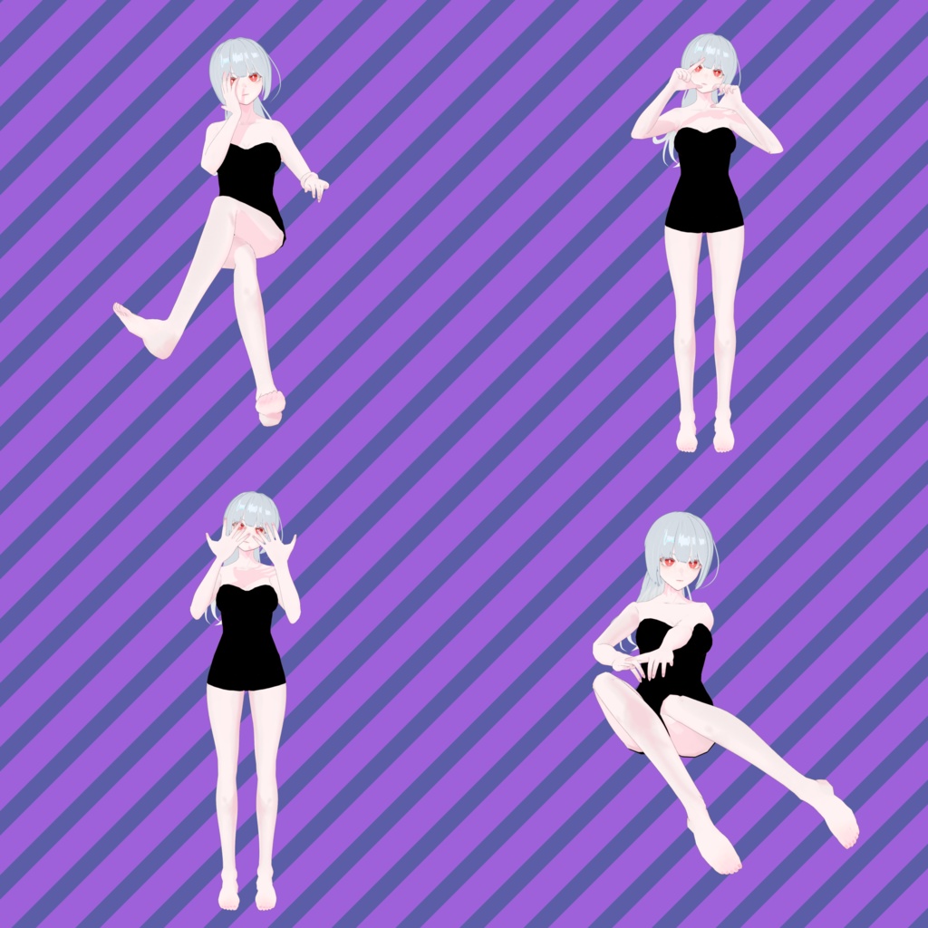 【無料 / Free】VRMお人形遊びPC版/Fumifumi用ポーズ集(全16種)