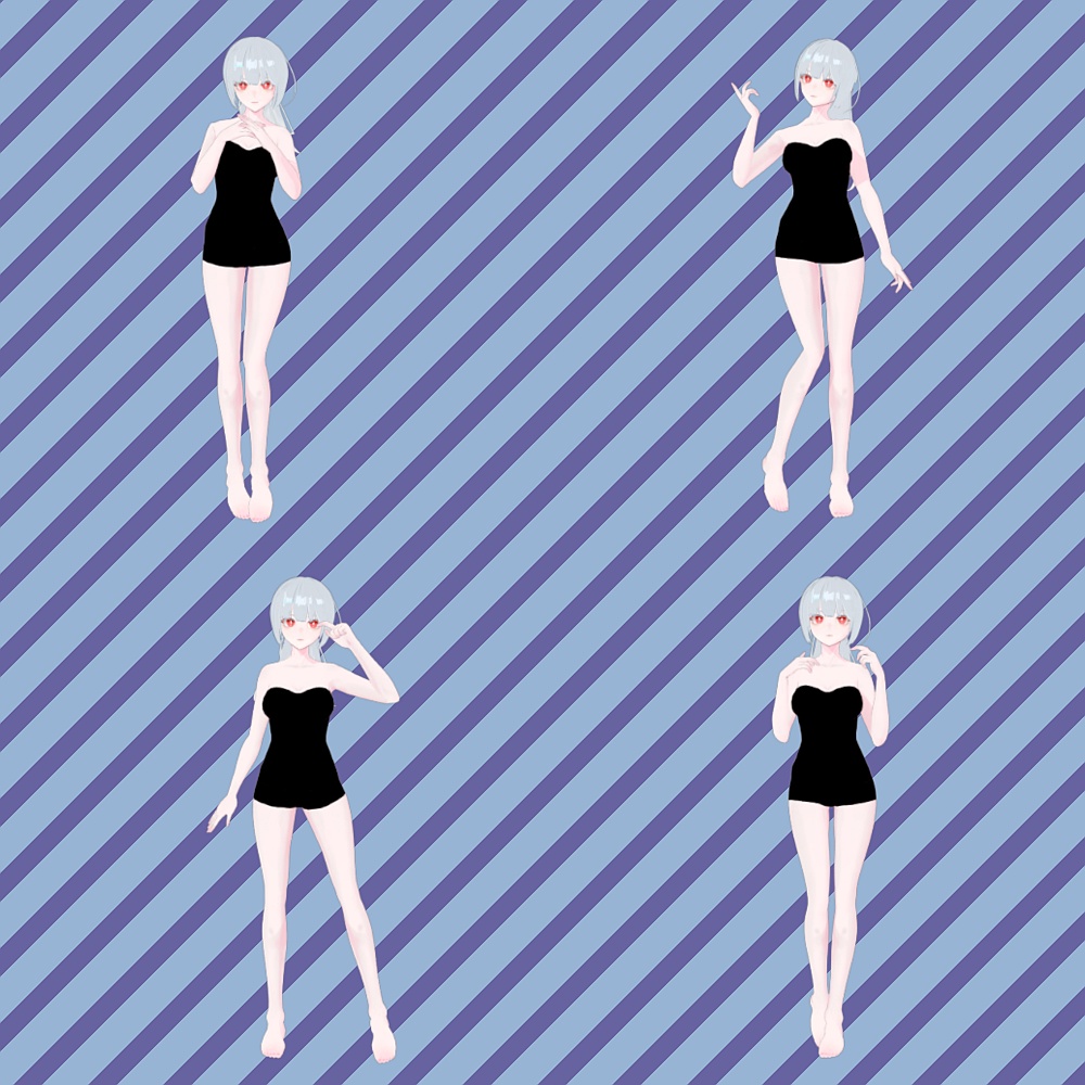 【無料 / Free】VRMお人形遊びPC版/Fumifumi用ポーズ集 2(全16種)