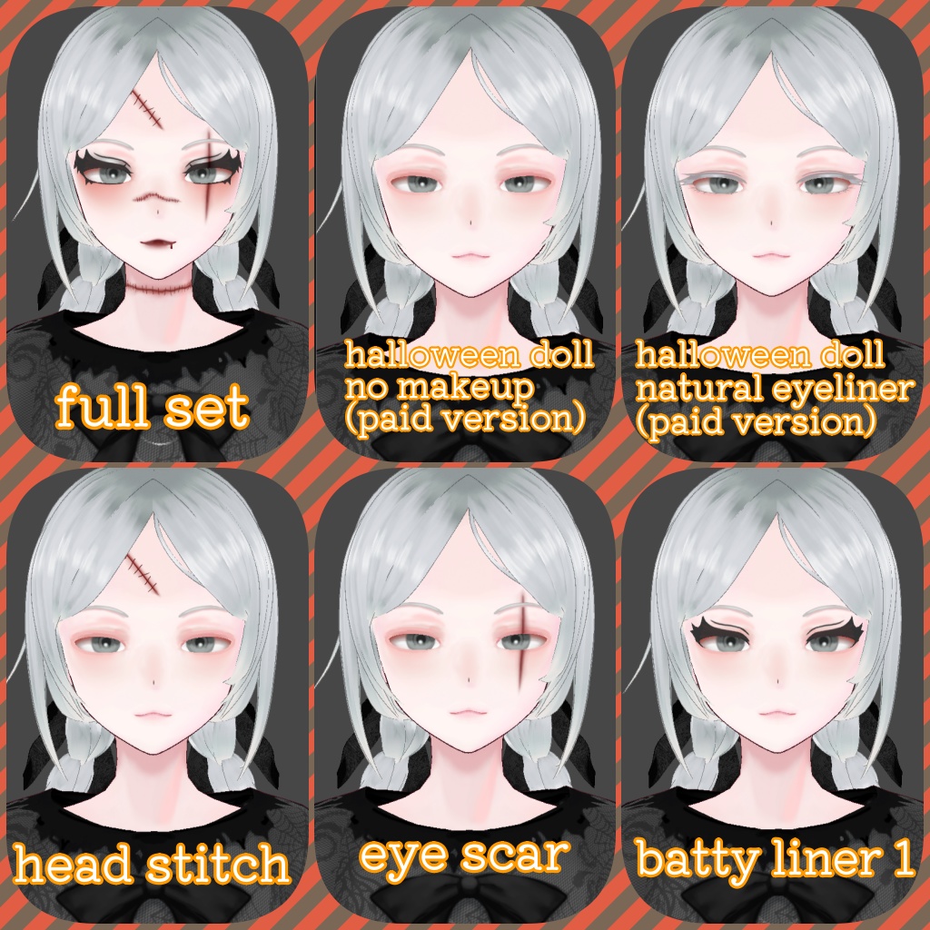 【無料あり】ややコワメイクアップ&ゴシックドレスセット