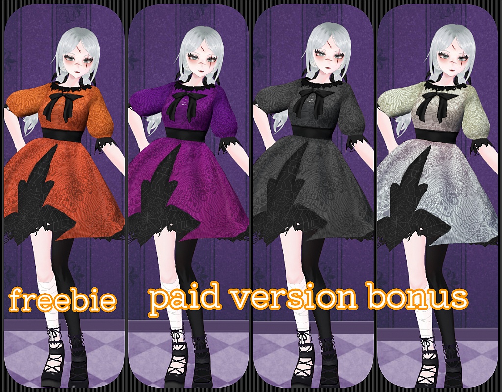 【無料あり】ややコワメイクアップ&ゴシックドレスセット