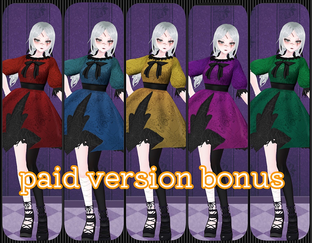 【無料あり】ややコワメイクアップ&ゴシックドレスセット