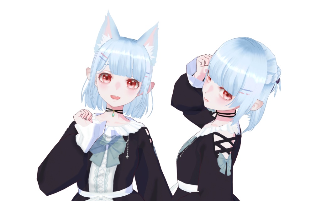 【限定1点】水色ヘアのエルフ耳少女【販売終了】