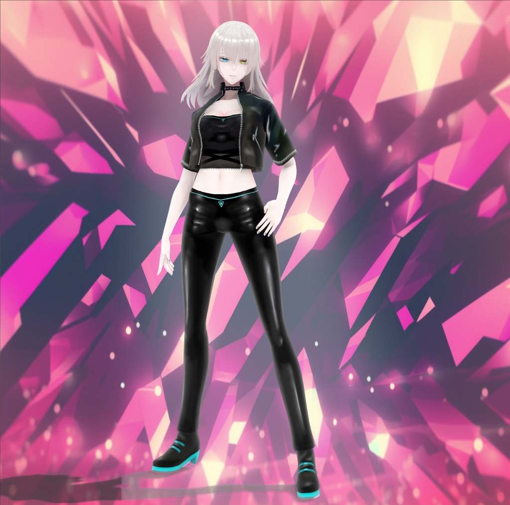 【限定1点】レザーパンツのクール系長身女性【販売終了】