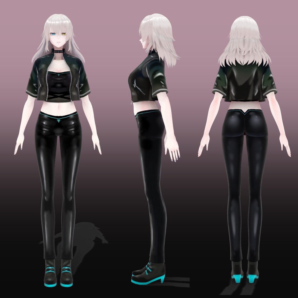 【限定1点】レザーパンツのクール系長身女性【販売終了】