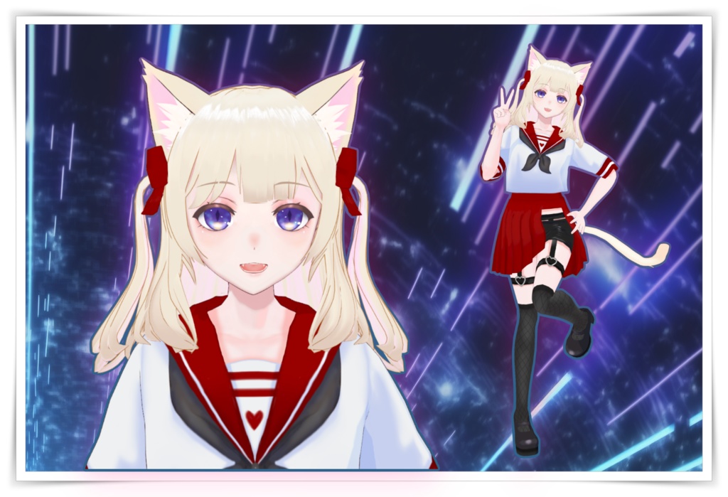 【無料 / Free】Pippa / VRoid製オリジナルVRMモデル