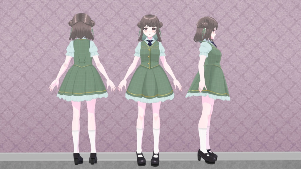 【限定1点】おだんごハーフアップスクールガール【販売終了】