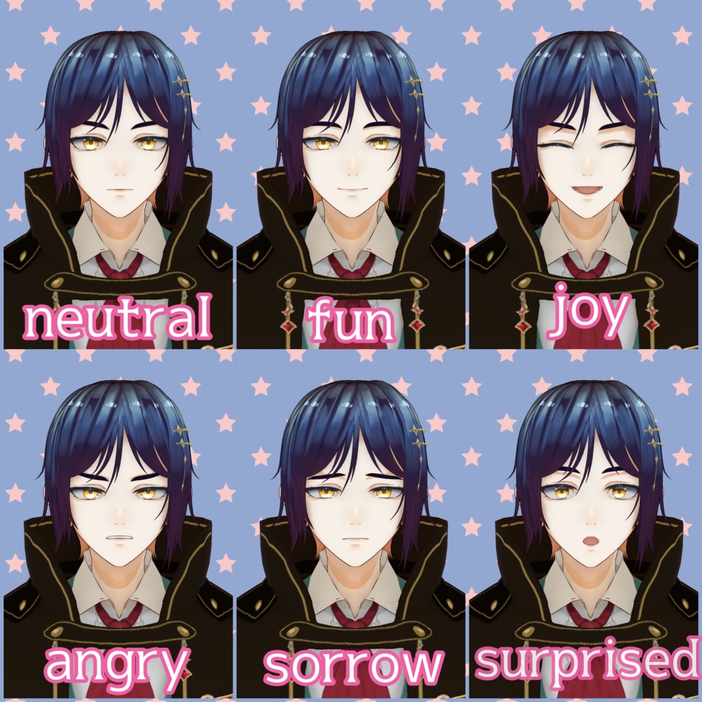 【限定1点】ヴィクトリアン風ロングコートの藍髪青年【販売終了】