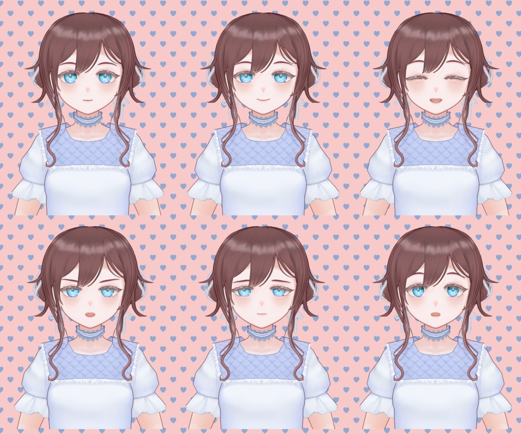 【限定1点】【3D model adopt】レースおだんごヘアの少女【販売終了】