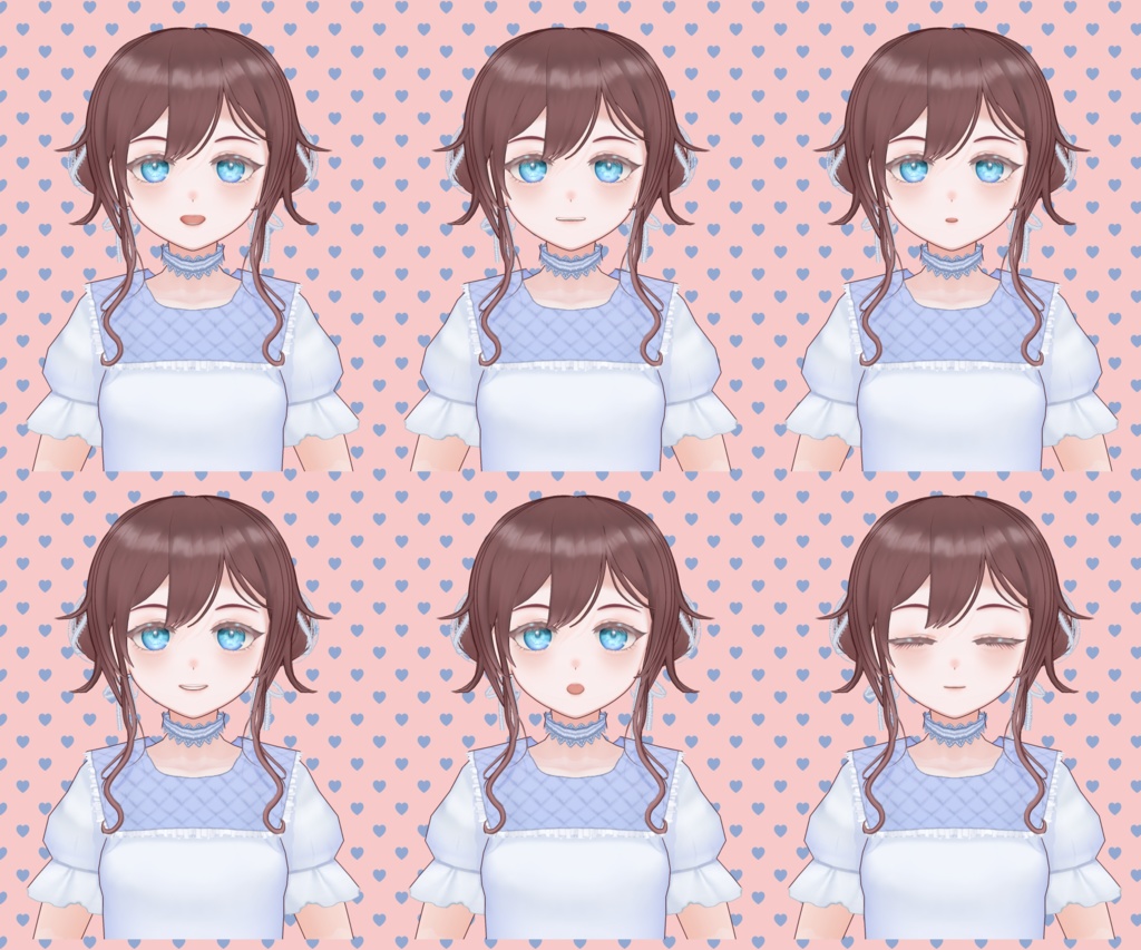 【限定1点】【3D model adopt】レースおだんごヘアの少女【販売終了】