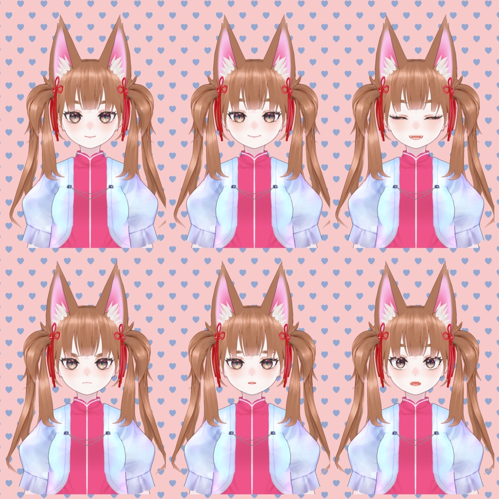 【限定1点】【3D model adopt & copyright transfer】きつねみみツインテ娘【販売終了】