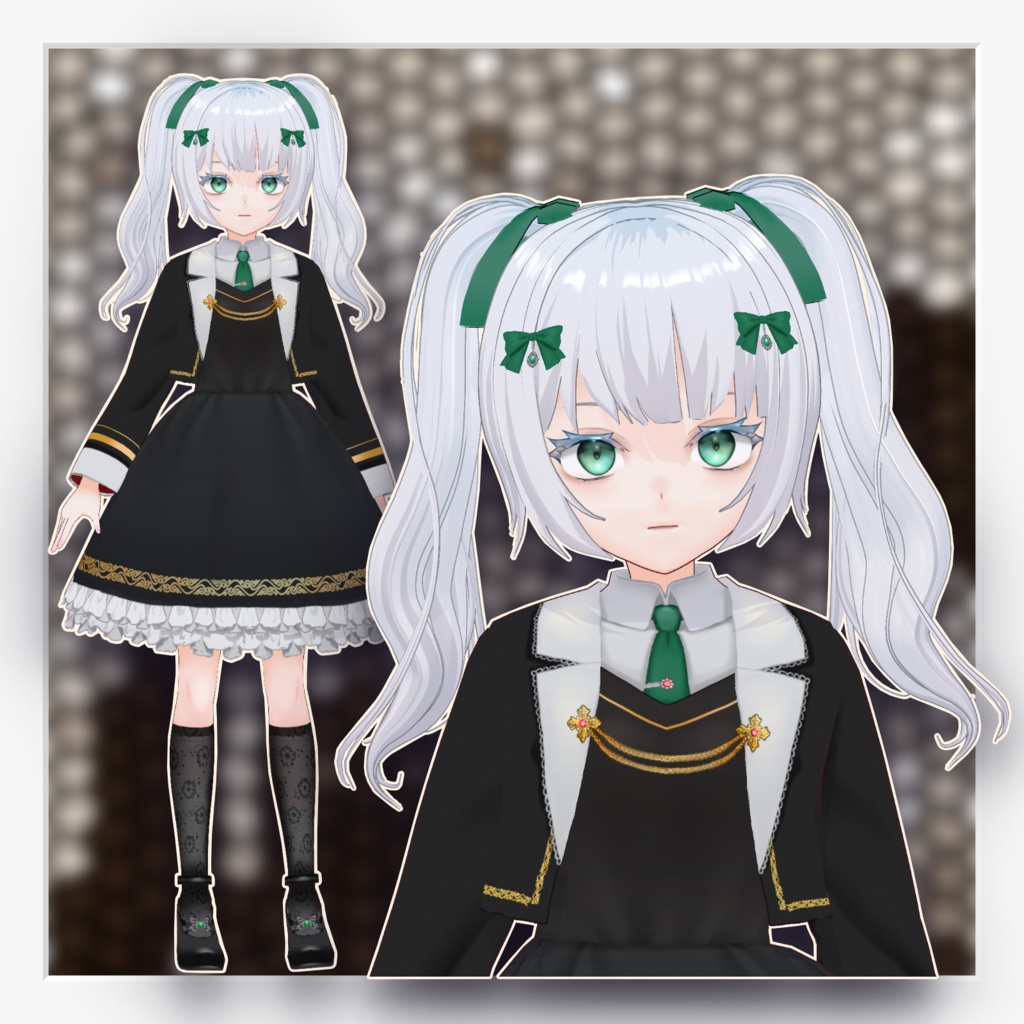 【限定1点】【3D model adopt】ちょい病み女学生ちゃん