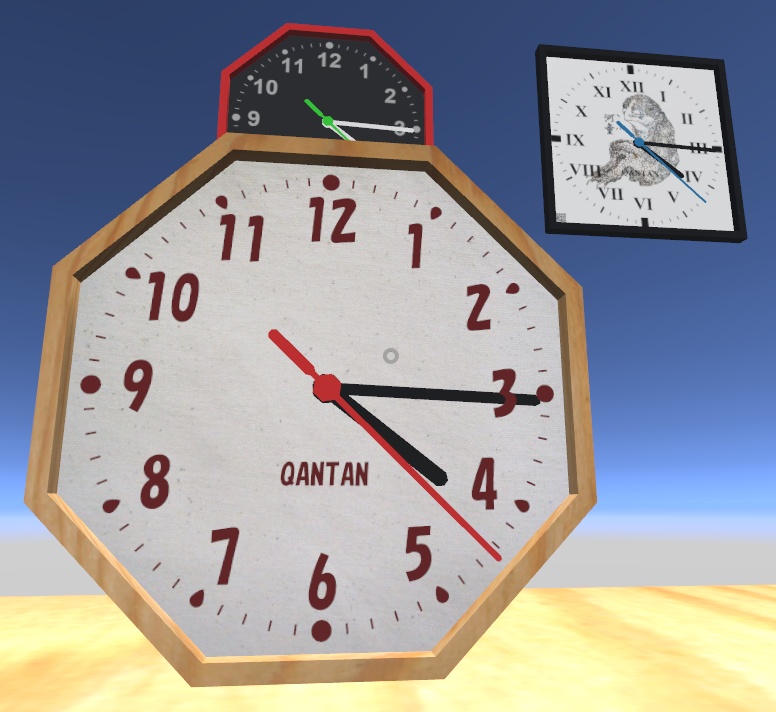 オリジナル時計の作成セット ローポリゴン3Dモデル