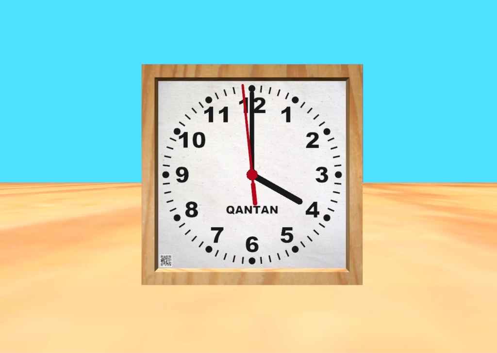 秒刻みで動く時計 ローポリゴン3Dモデル