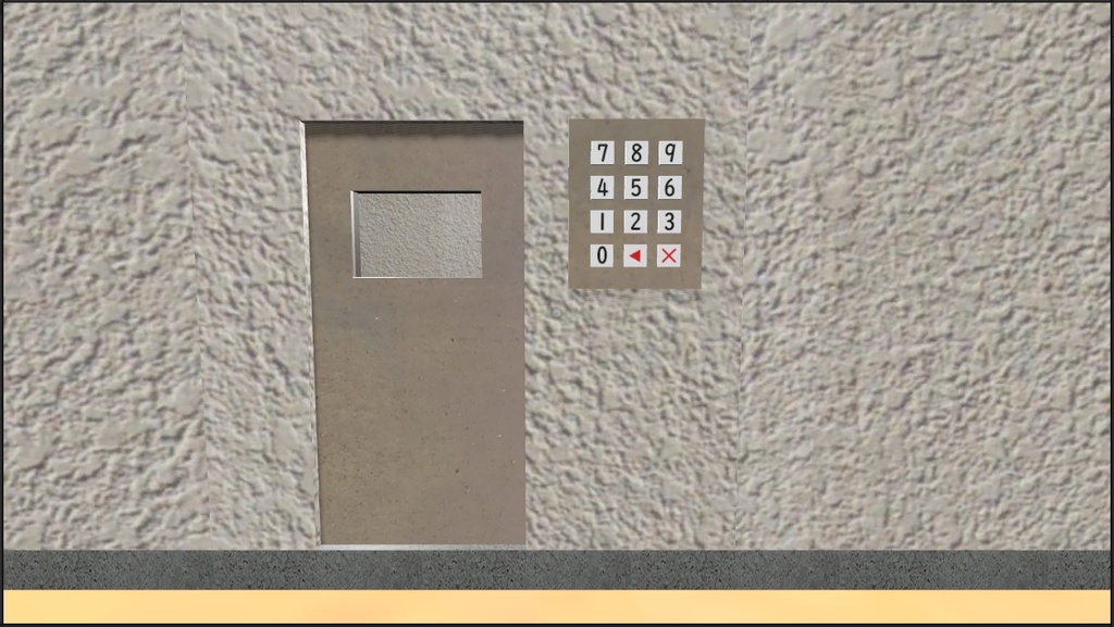 パスコードで開く防犯ドアのギミック VRChat