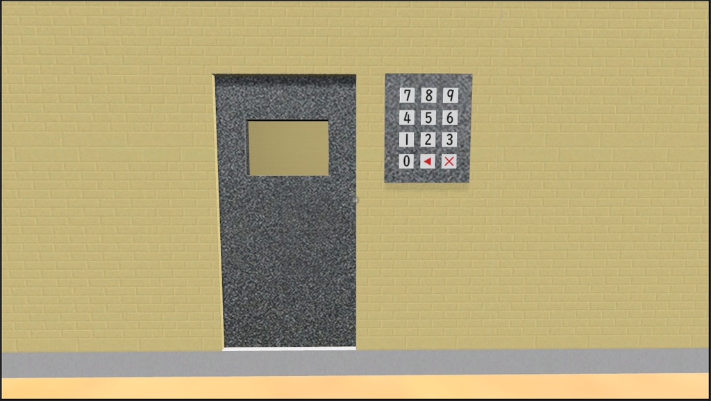 パスコードで開く防犯ドアのギミック VRChat