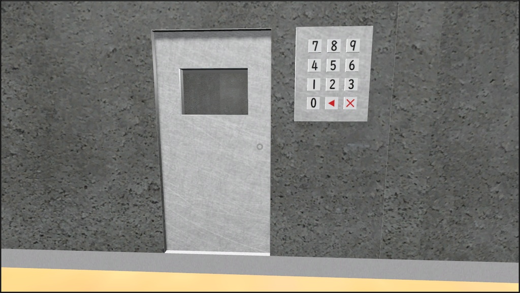 パスコードで開く防犯ドアのギミック VRChat