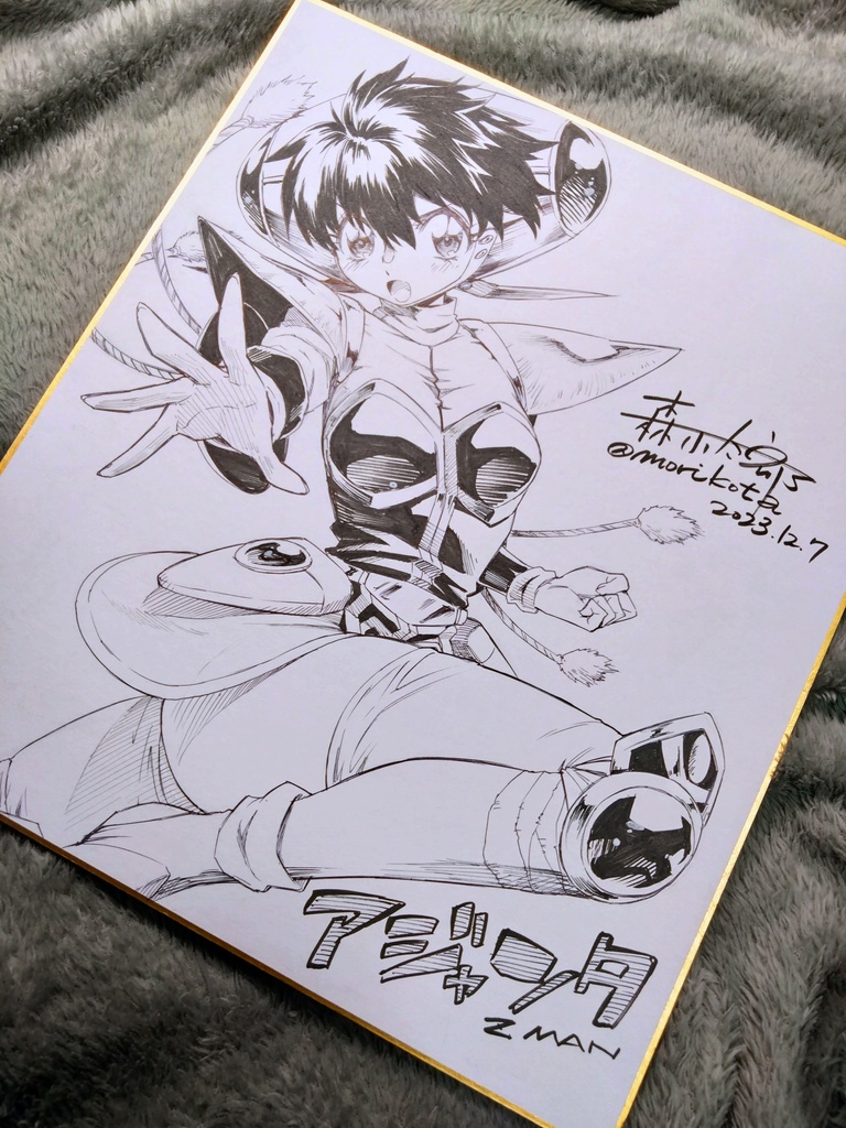 キャラリクエスト色紙(モノクロ1c/ペン画)【一般枠】