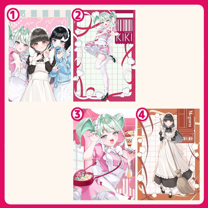 メイドちゃんポストカード7種