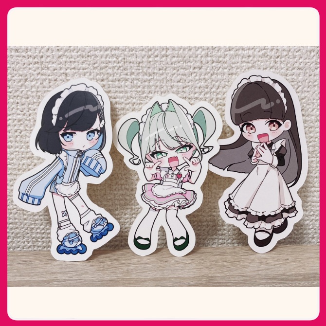 メイドちゃんダイステッカー3種セット