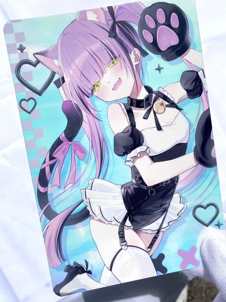 猫耳ちゃんオーロラポストカード