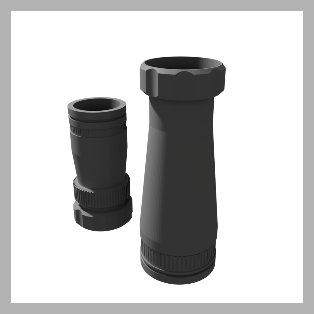 39mmチューブドットサイト対応スコープ風パーツ 3Dプリンター用STLデータ【無料公開】